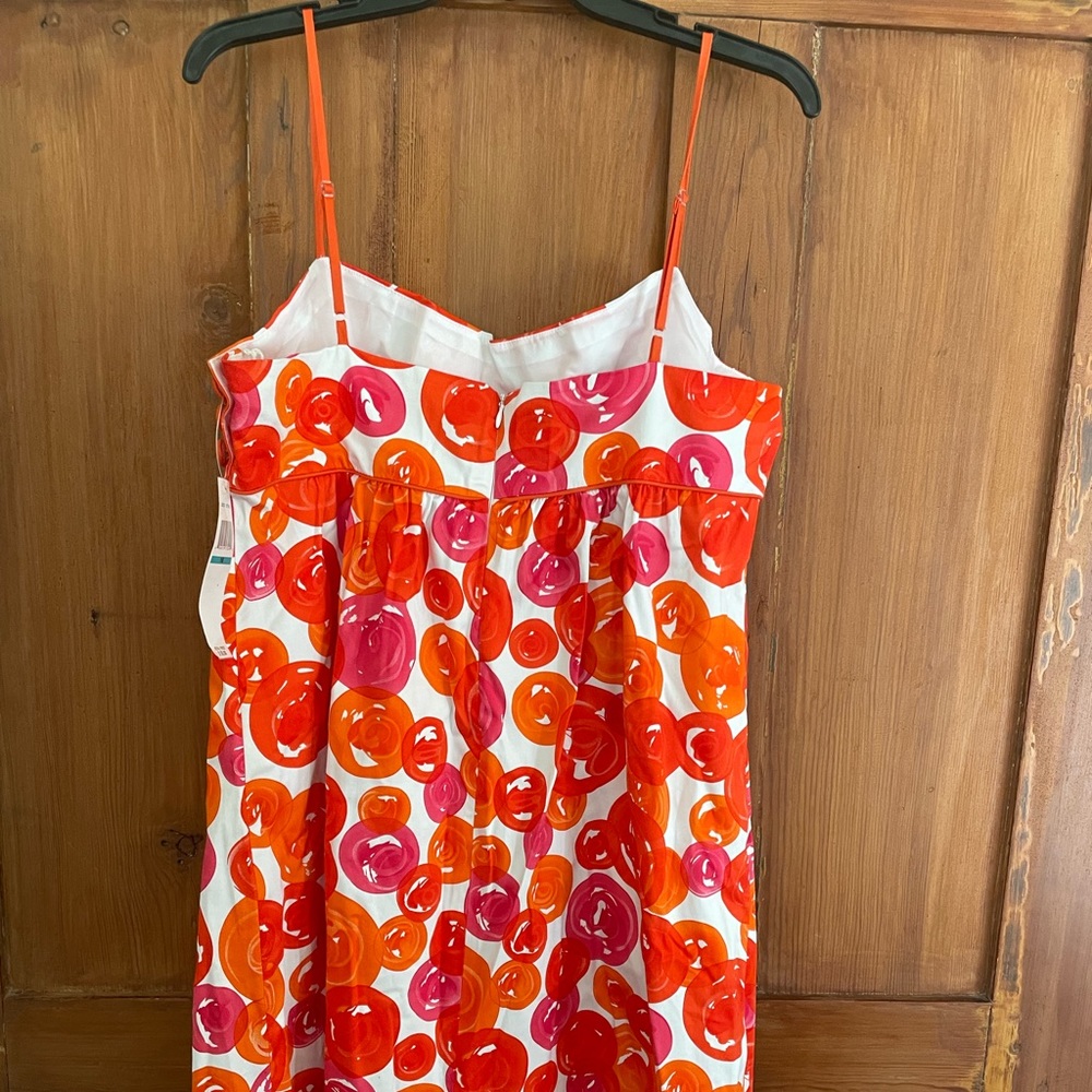 NWT Signature London Style Orange Pink Sun Dress 16 - Picture 2 of 4